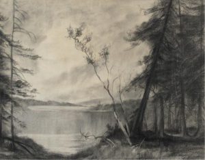 Augustus Frederick Lafosse Kenderdine: A VIEW OF THE LAKE THROUGH THE TREES