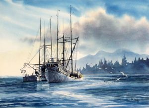Harry Heine: TROLLERS ANCHORED NEAR METCHOSIN