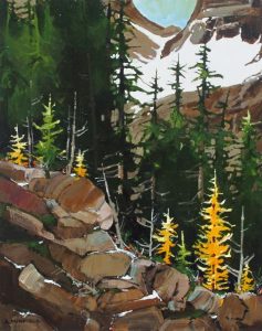 Allan Dunfield: OPABIN COLOUR (LARCH TREES IN THEIR SPLENDOR IN YOHO NATIONAL PARK)