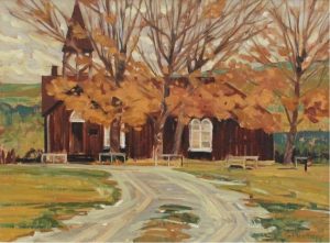 Gilbert A. Flodberg: MILLARVILLE COUNTRY CHURCH (NEAR PRIDDIS, ALTA)