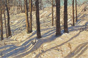 Herbert Otto Sellin: POPLARS IN THE SNOW #2