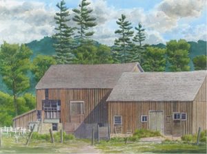 James Stanford Perrott: ONTARIO BARN WITH PINES