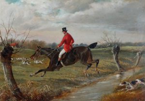 Henry Thomas Alken: FOX HUNTING SCENE WITH DOGS