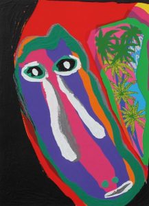Karel Appel: from the BEDIZED PUDDING CANADIAN SUITE (PERSONAGE WITH PALMS)