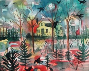 Janet Mitchell: NEIGHBOURHOOD CROWS