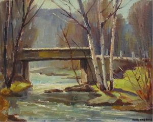 Thomas Keith (Tom) Roberts: BRIDGE OVER AN ICY RIVER