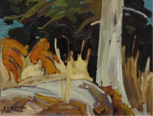 Keith C. Smith: DEAD TREE NEAR LOG CABIN