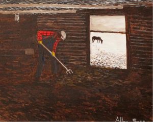 Allen Sapp: WORKING IN THE BARN