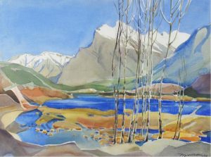 Janet B. (Holly) Middleton: AUTUMN GRASSES, MT. RUNDLE (CANADIAN ROCKIES SERIES)