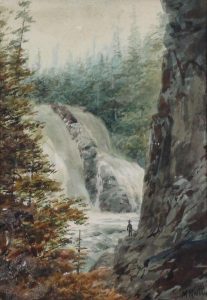 Marmaduke Matthews: AUTUMN SCENE WITH WATERFALL