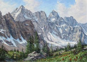 Marion E. Barker: MOUNTAIN PEAKS AND WILDFLOWERS