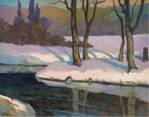 Joachim George Gauthier: SNOW BANKS AT SUNDOWN