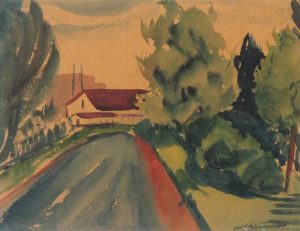 William Lewy Leroy Stevenson: LANE TO BUILDING