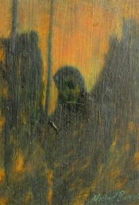 Michael Burns: DARK FIGURE; 1990  |  FIGURE ON BLUE; 1991