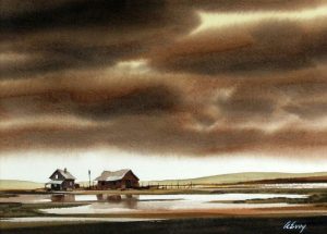 Arthur Evoy: FARMOUSE UNDER A STORMY SKY