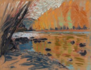 Joseph Francis Plaskett: AUTUMN RIVER LANDSCAPE