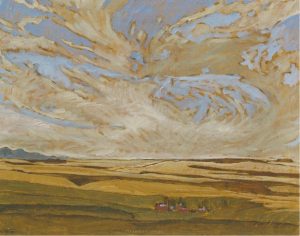 Robert F. M. McInnis: SKY SWIRLING OVER HILLS, SOUTH OF HIGH RIVER ALTA.