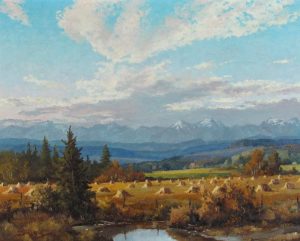 Duncan Mackinnon Crockford: AUTUMN EVENING IN THE CALLING VALLEY, NR. BLACK DIAMOND, ALBERTA