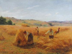 Ernest Chateignon: HARVEST SCENE