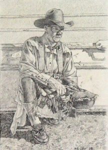 Patrick Douglass Cox: RODEO CLOWN (CROUCHING)  |  RODEO CLOWN (IN ACTION)