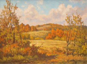 Ernest Luthi: AUTUMN VIEW, WINDOW