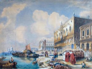 European School: VENICE, SCENE ALONG THE CANAL