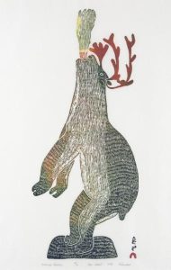 Pitseolak Ashoona: BELLOWING CARIBOU