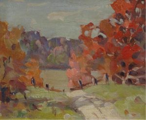 Erna Nook Jackson: AUTUMN TREES  |  COUNTRY PATH, AUTUMN