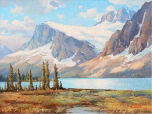 Duncan Mackinnon Crockford: BOW LAKE & GLACIER, ALTA
