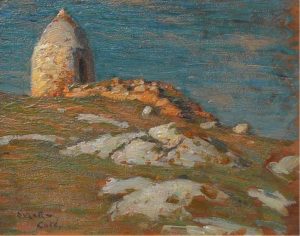 Marc-Aurele de Foy Suzor-Cote: HUTTE SUR LA FALAISE