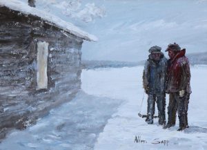 Allen Sapp: TWO MEN TALKING TOGETHER