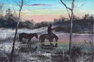 Allen Sapp: WATERING THE HORSES