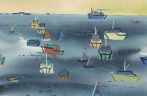 Colin D. Graham: SEASCAPE WITH SHIPS