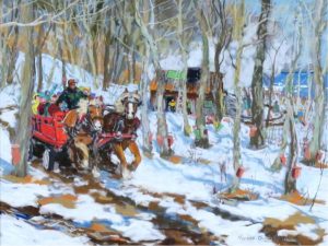 Horace Champagne: HAPPY TIMES, MAPLE SYRUP SEASON, ILE D’ORLEANS, QUEBEC