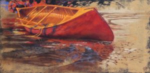 Ken Campbell: RED CANOE ON SANDBAR