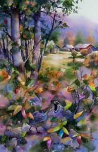 Alex Fong: QUAIL NEAR A FARMHOUSE