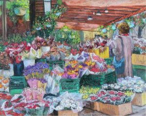 Lucienne Boucher Zegray: FLOWER MARKET, CABBAGETOWN, TORONTO