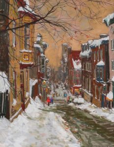 Horace Champagne: CARTIER LATIN (VUE VERS LA RUE ST. JEAN, QUEBEC)