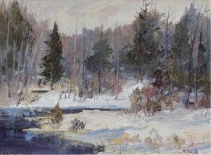 Fernand Labelle: NEIGE SUR CANOE LAKE, PARC ALGONQUIN