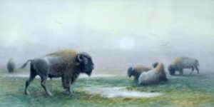 Frederick Arthur Verner: BUFFALO, MISTY MORNING (alternately PRAIRIE MORNING)