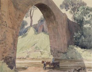 Alfred Crocker Leighton: STANG FOOT BRIDGE – YORKSHIRE