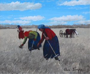 Allen Sapp: WOMEN WORKING THE FIELDS