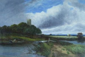 British School: ROWER BELOW THE CASTLE