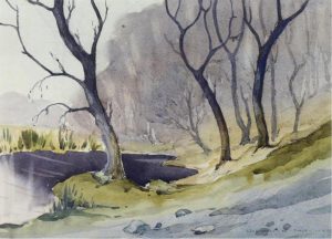 Norman Anthony [Toni] Onley: TREES AT SKAHA LAKE