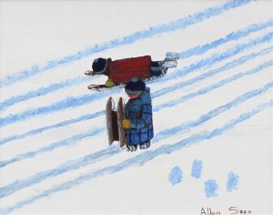 Allen Sapp: CHILDREN SLEDDING