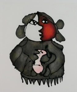 Pitaloosie Saila: WOMAN & SNOW BIRD II