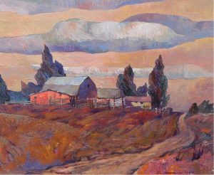 Lin Xueming: COUNTRY ROAD AND FARMHOUSE