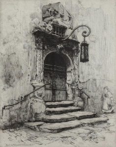 Frank Milton Armington: PORTAL IN RATHAUSHOF, ROTHENBOURG