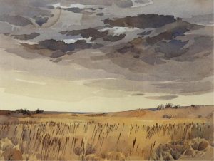 Luke Orton Lindoe: FIELDS UNDER A STORMY SKY