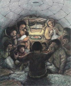 William Kurelek: STORYTELLING, A WINTER PASTIME